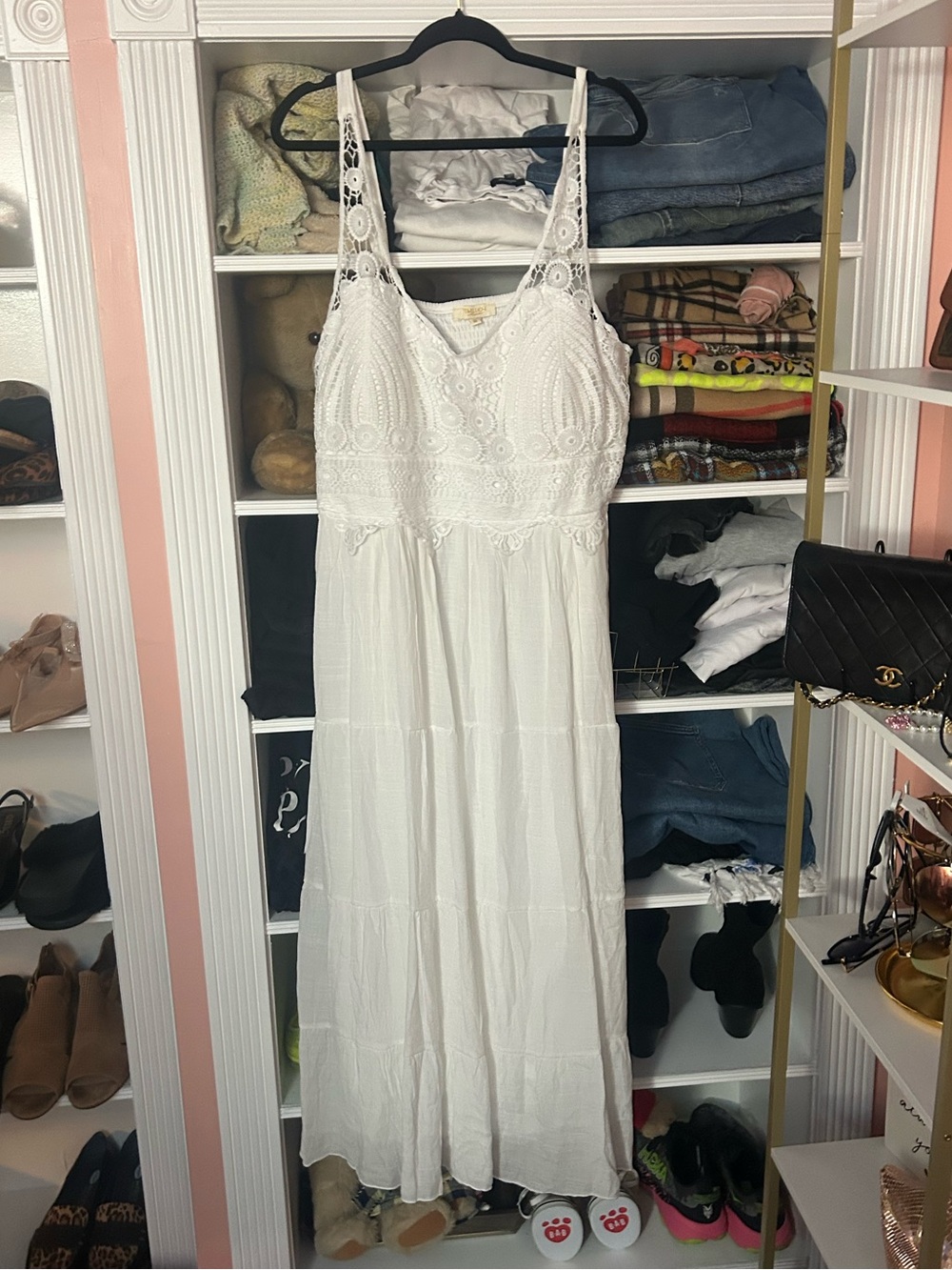 Rebellion White Eyelet Maxi Dress 3x Brand New
